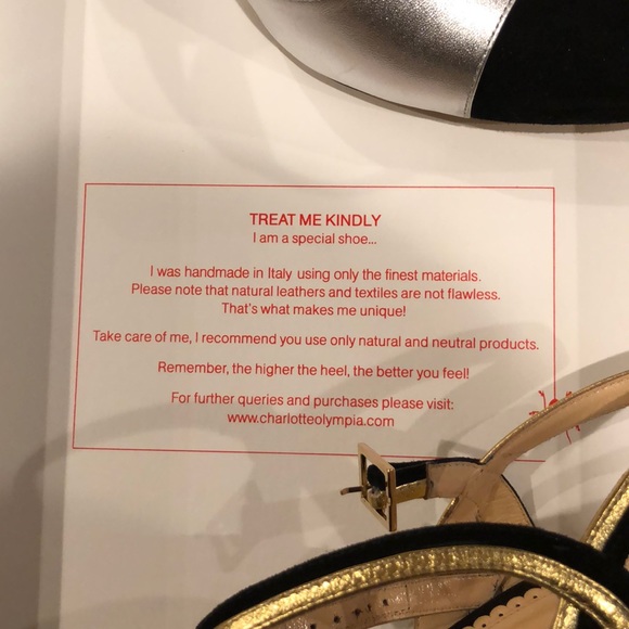 Charlotte Olympia suede/leather heels - Picture 6 of 9